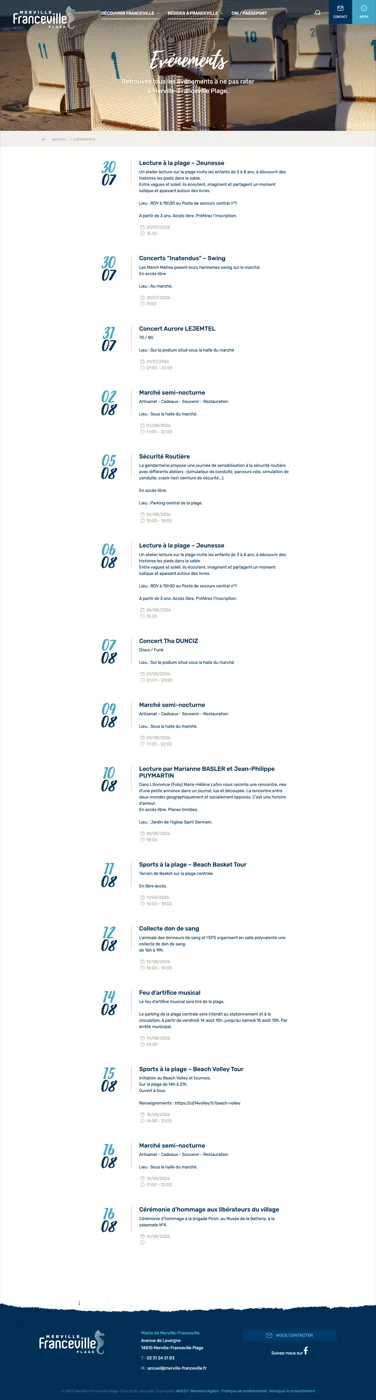 Agenda municipal d'août 2026 avec la journée Sécurité Routière à Merville-Franceville